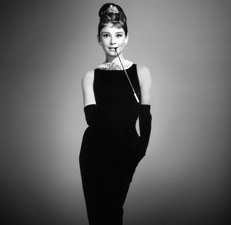 Audrey hepburn black dress sale