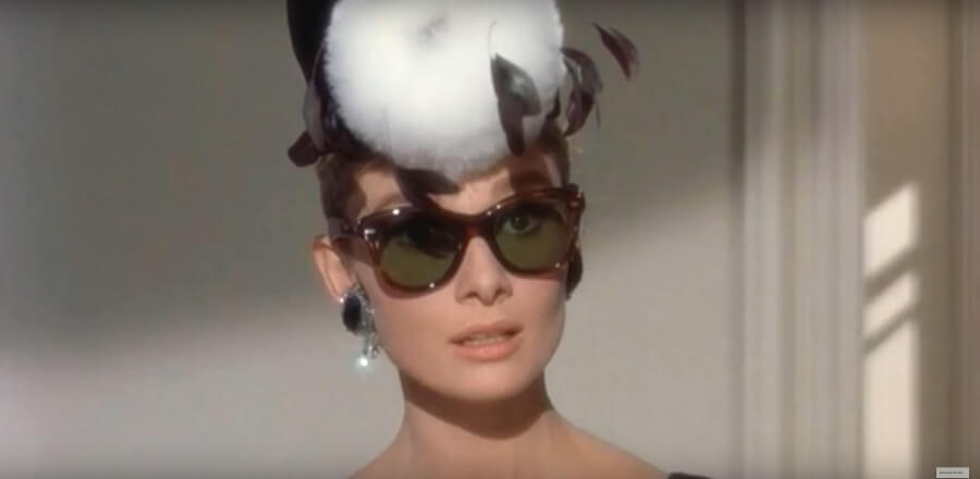 audrey hepburn glasses in breakfast at tiffany's